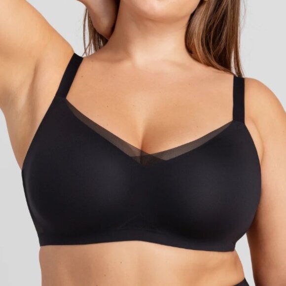 Honeylove Other - Honeylove Women's XL Black CrossOver Wireless Support Comfortable Mesh Bra